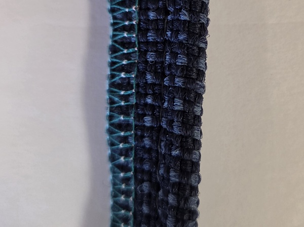 P-2 Cloth Seat Piping 2-Tone Blue Classtique Upholstery